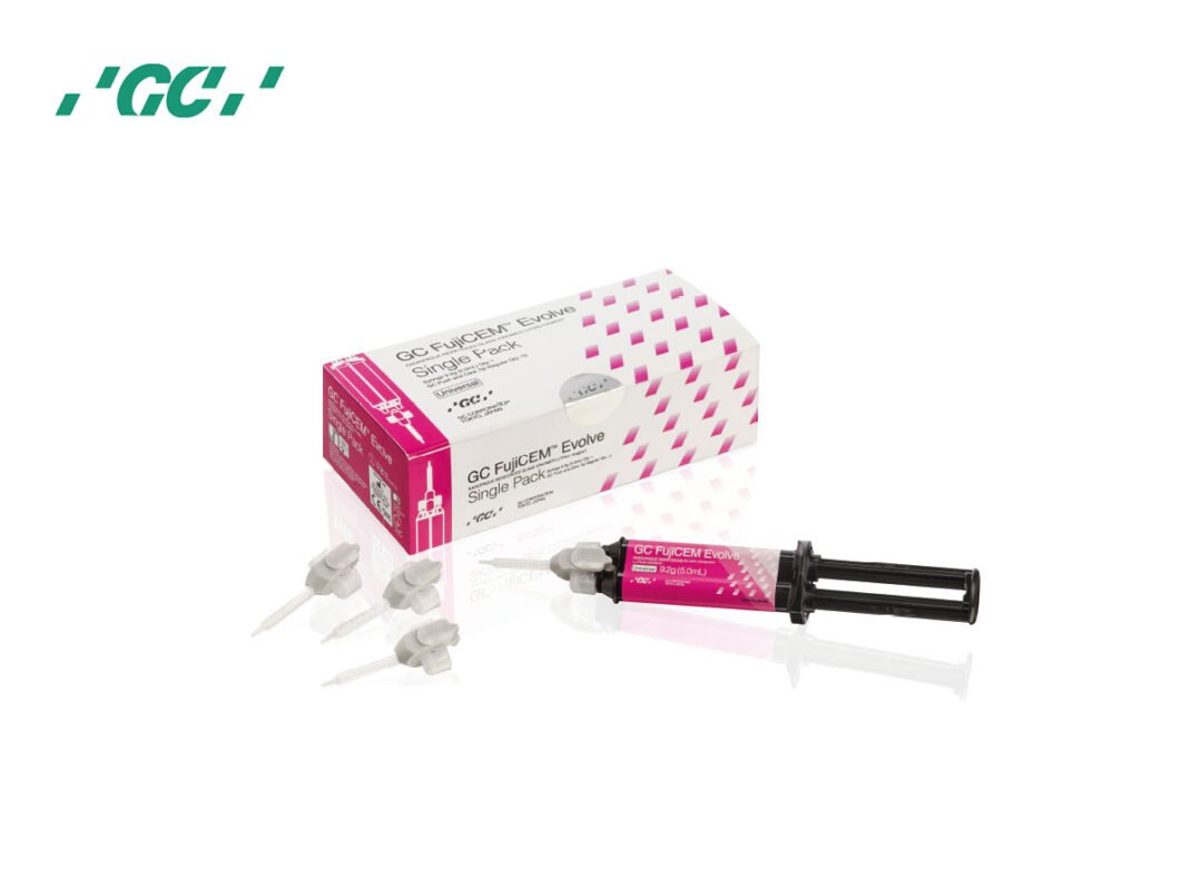 GC FujiCEM Evolve – Ciment Verre Ionomère Renforcé en Résine pour Scellement Définitif