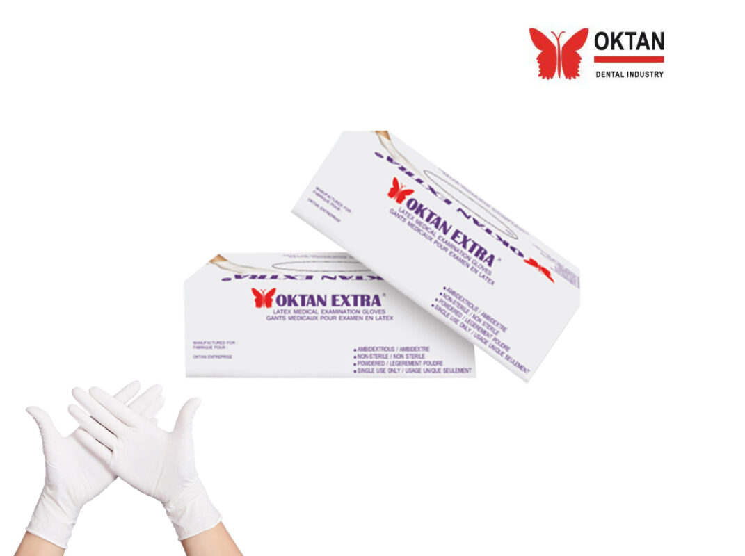 Gants en latex poudrés protection médicale usage unique - boutique dentaire maroc