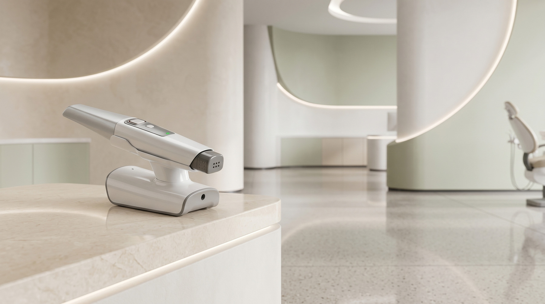 Scanner intraoral Runyes V6 — sans fil, double recharge, ventilateur antibuée